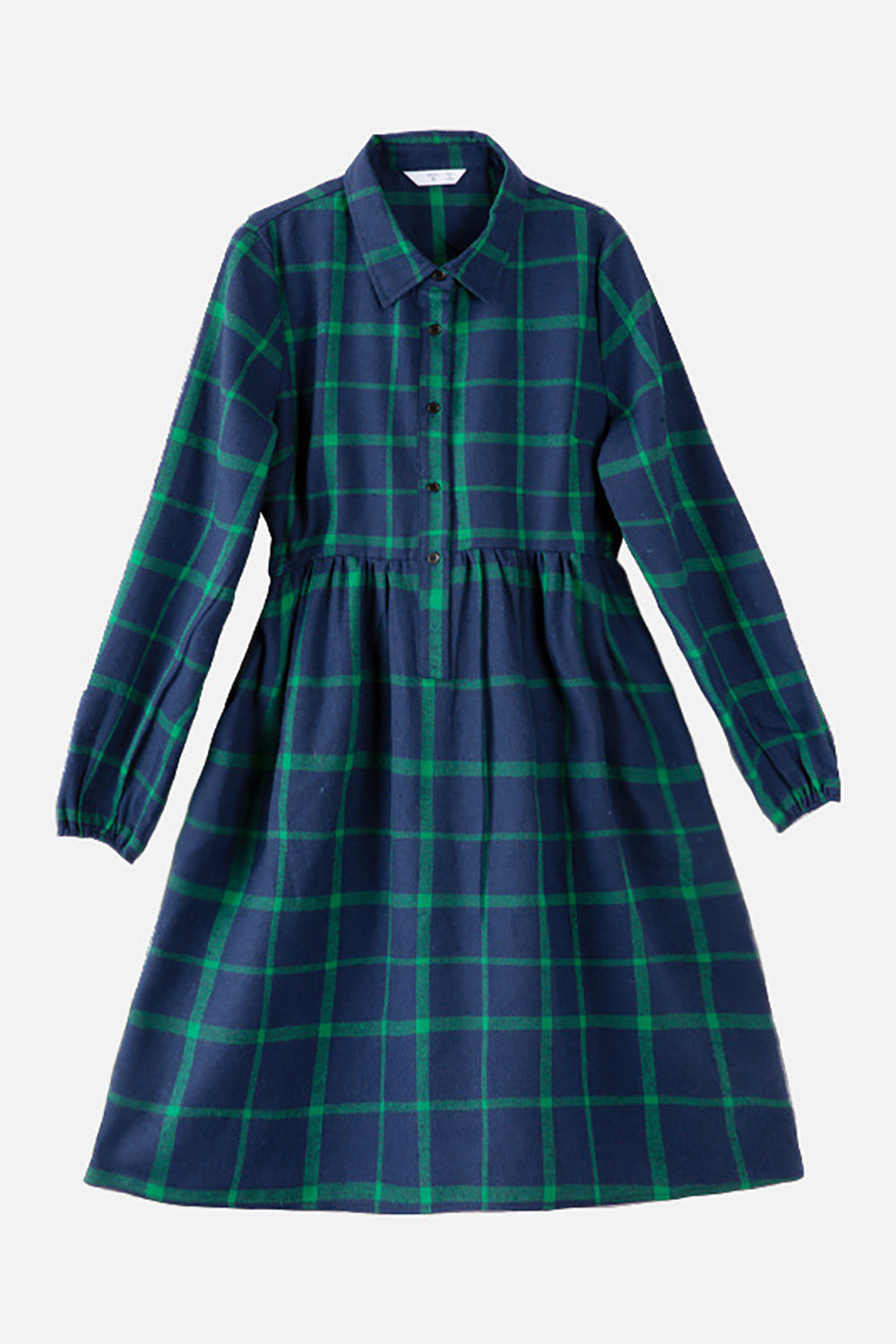 Dark Green Plaid Dresses and Long Sleeves T-Shirt Family Matching Outfits