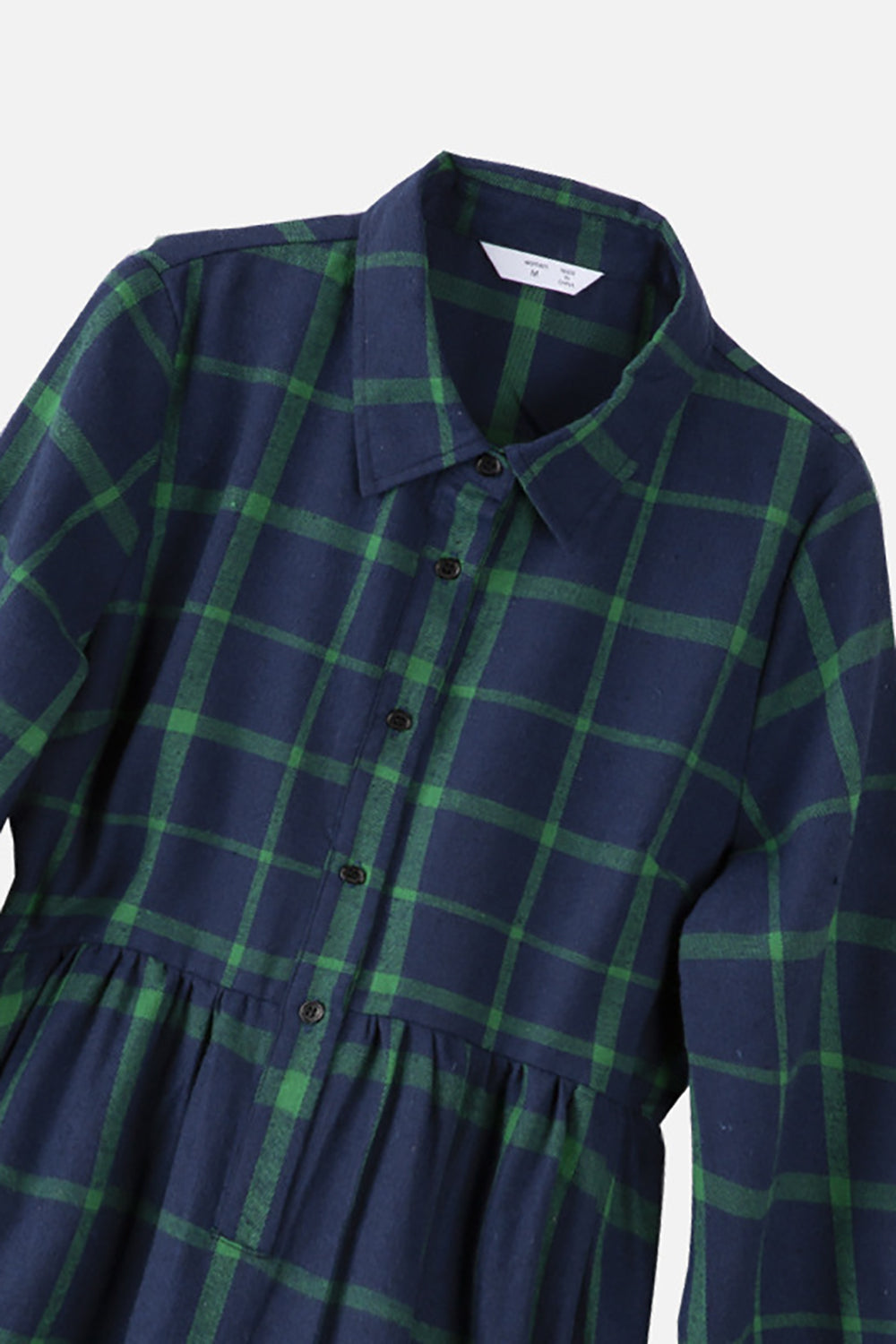 Dark Green Plaid Dresses and Long Sleeves T-Shirt Family Matching Outfits