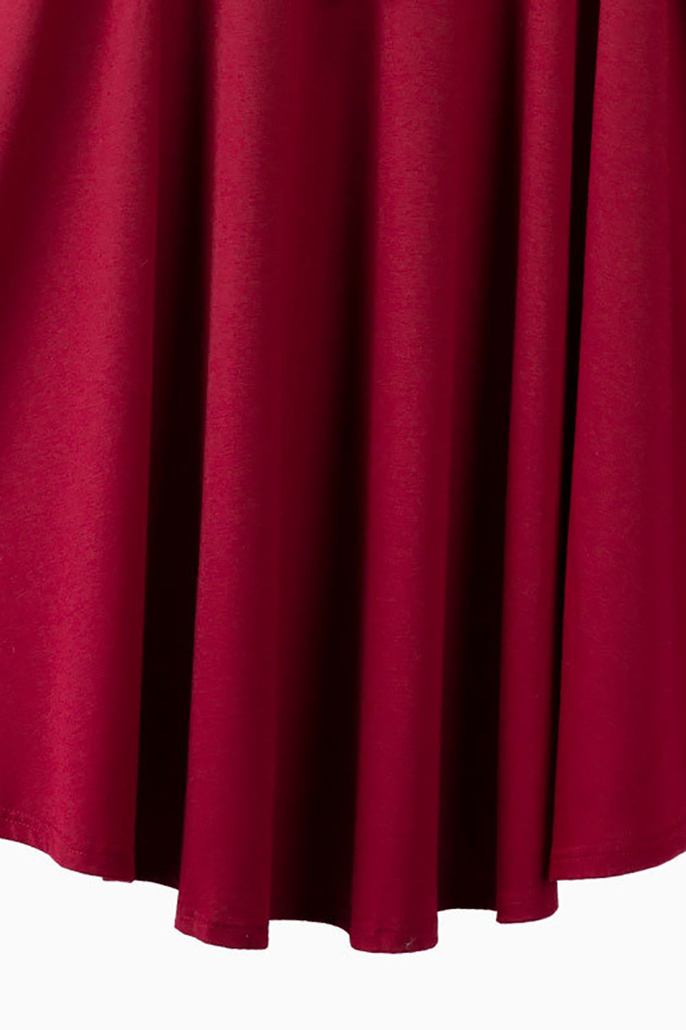 Burgundy Plaid Dresses and Long Sleeves T-Shirt Family Matching Outfits