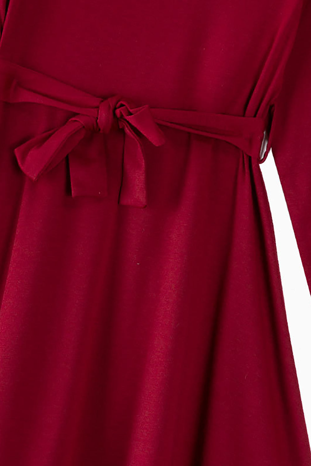 Burgundy Plaid Dresses and Long Sleeves T-Shirt Family Matching Outfits