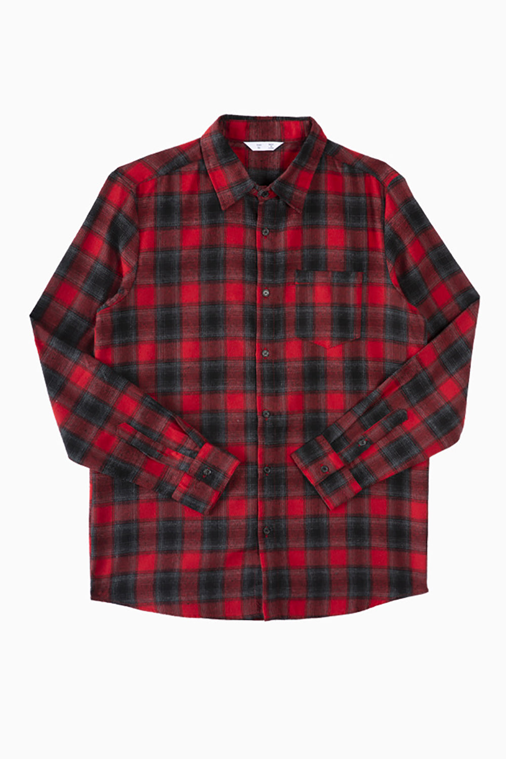 Burgundy Plaid Dresses and Long Sleeves T-Shirt Family Matching Outfits