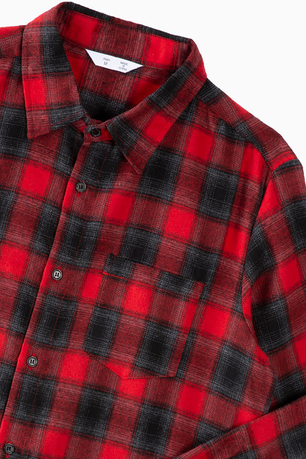 Burgundy Plaid Dresses and Long Sleeves T-Shirt Family Matching Outfits