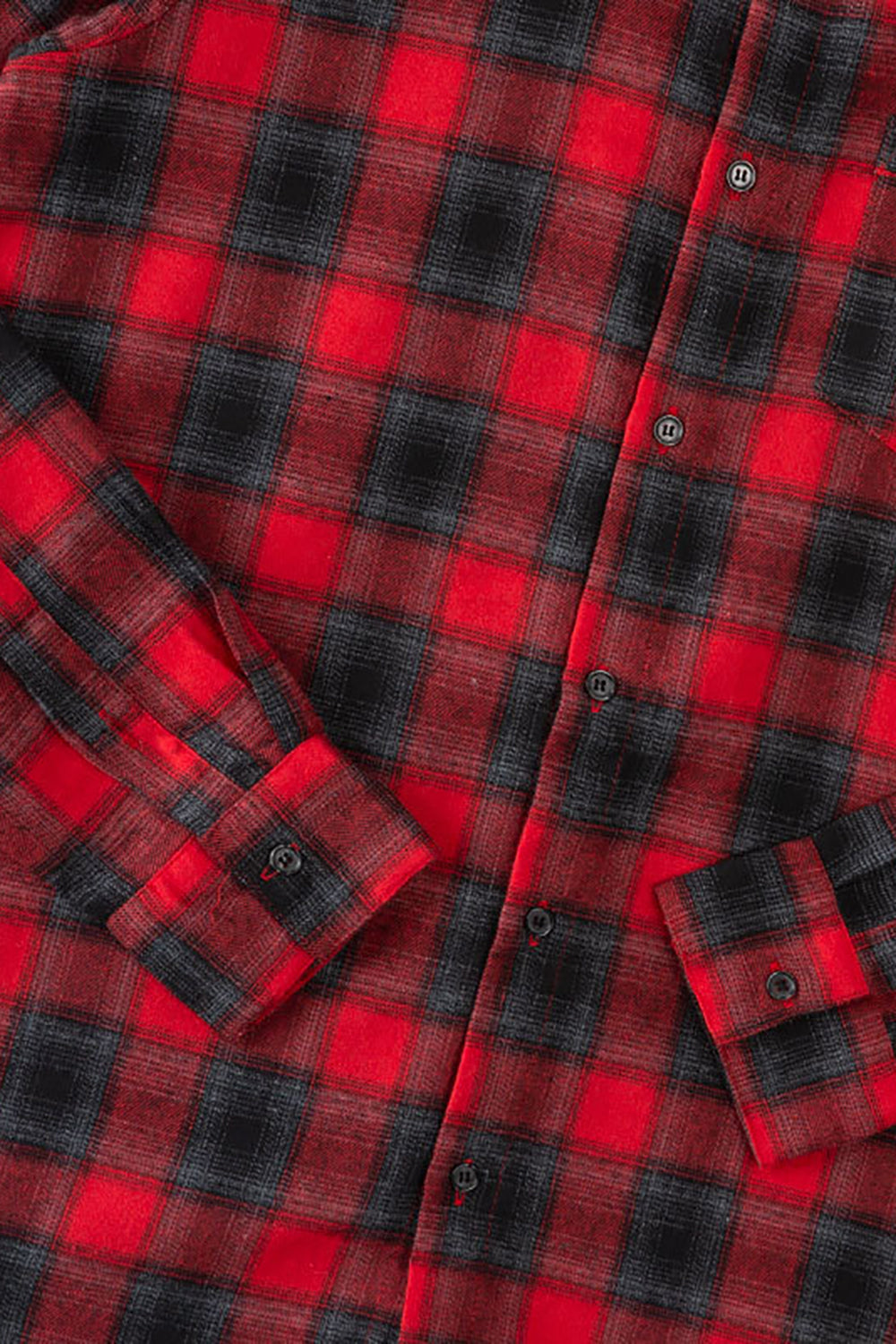 Burgundy Plaid Dresses and Long Sleeves T-Shirt Family Matching Outfits