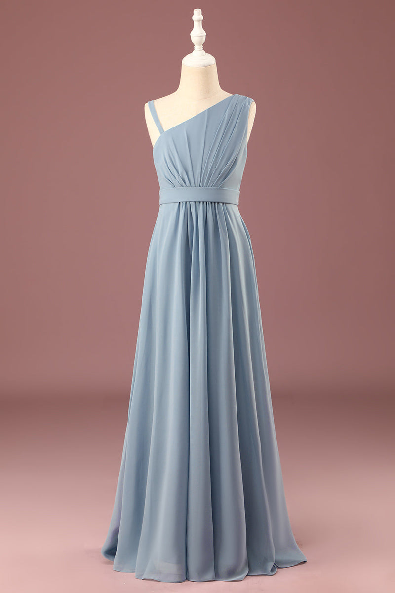 Dusty blue pleated dress shop