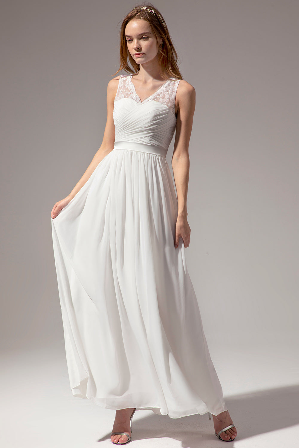 Ivory Long Bridesmaid Dress