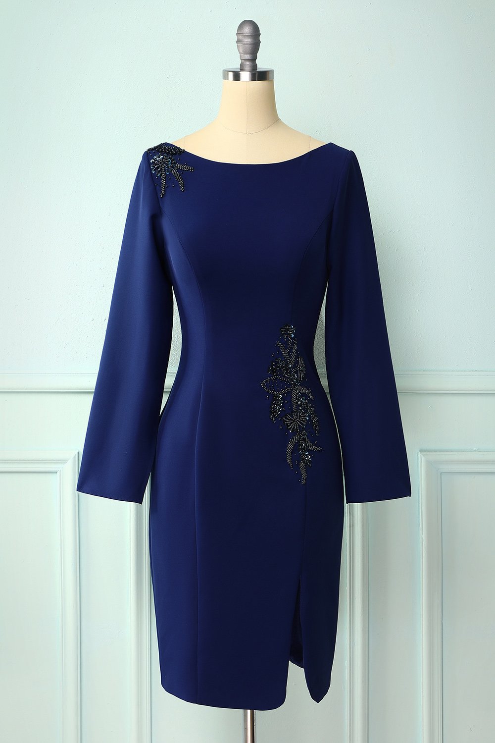 Dark Blue Mother Of The Bride Dress