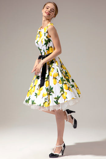 Lemon 1950s Swing Dress