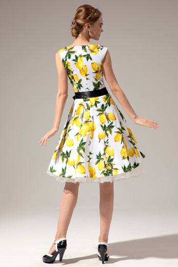 Lemon 1950s Swing Dress