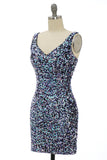 Black Sequin Fitted Short Formal Dress