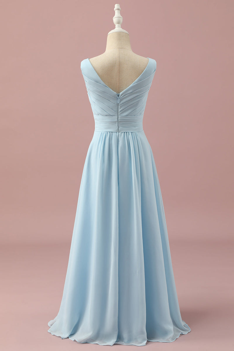 Baby blue junior best sale bridesmaid dresses