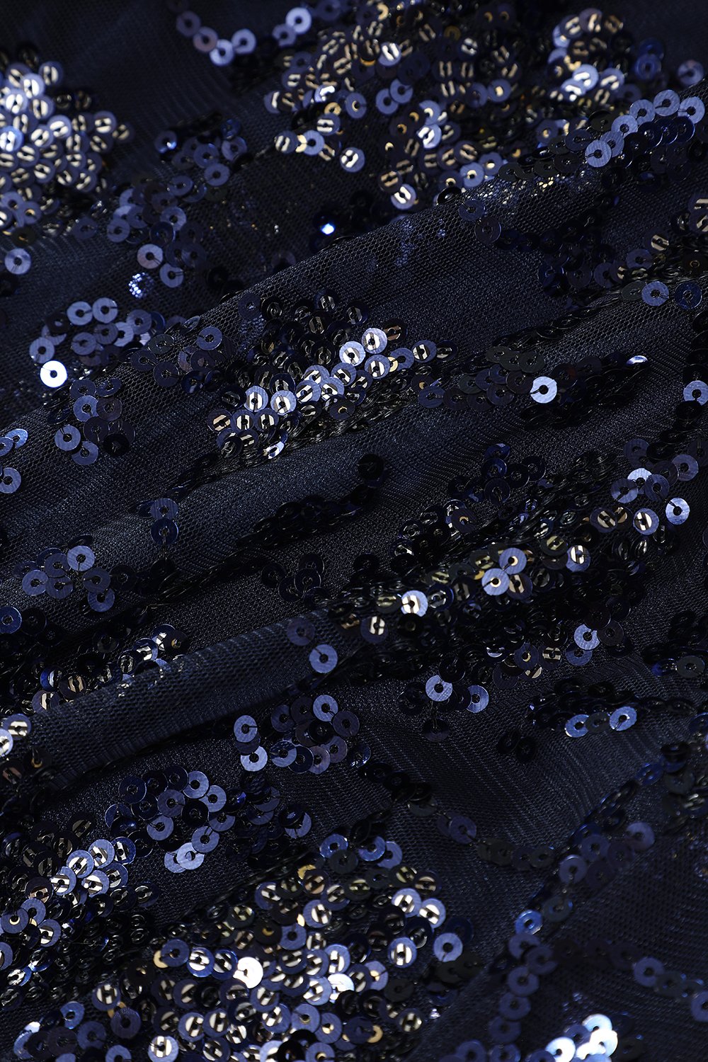 Navy Evening Dress with Beading & Sequins