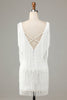Load image into Gallery viewer, Pretty V-Neck Cross Back Mini Cocktail Dress With Tassel