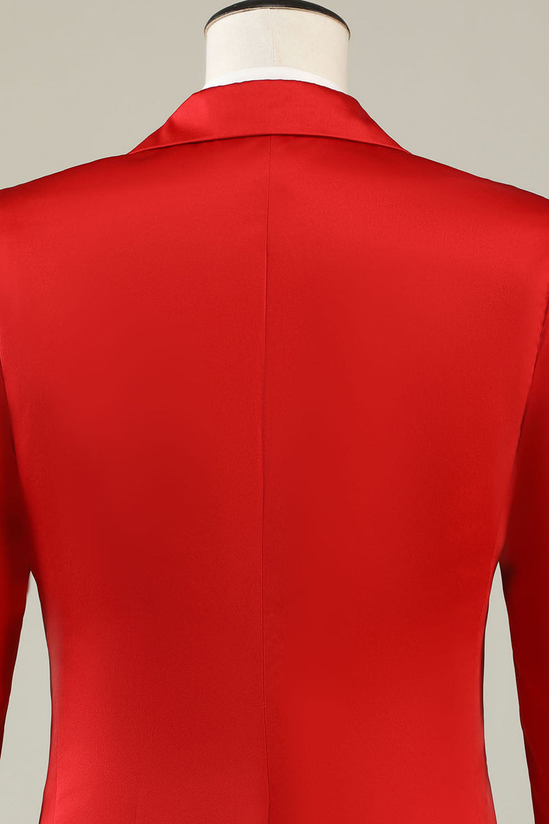 Load image into Gallery viewer, Notched Lapel Red Formal Blazer for Men