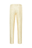 Champagne Shawl Lapel One Button Jacquard Men's Formal Suits