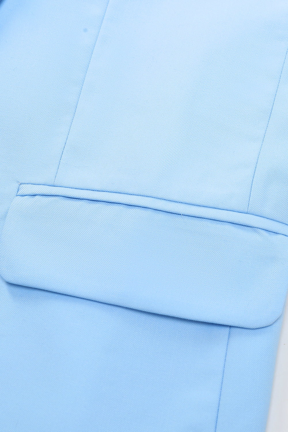 Peak Lapel Single Breasted Sky Blue Men's Formal Suits