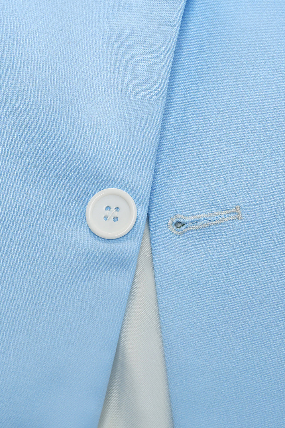 Peak Lapel Single Breasted Sky Blue Men's Formal Suits