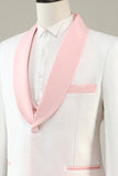 Light Pink Shawl Lapel 3 Piece Men's Formal Suits