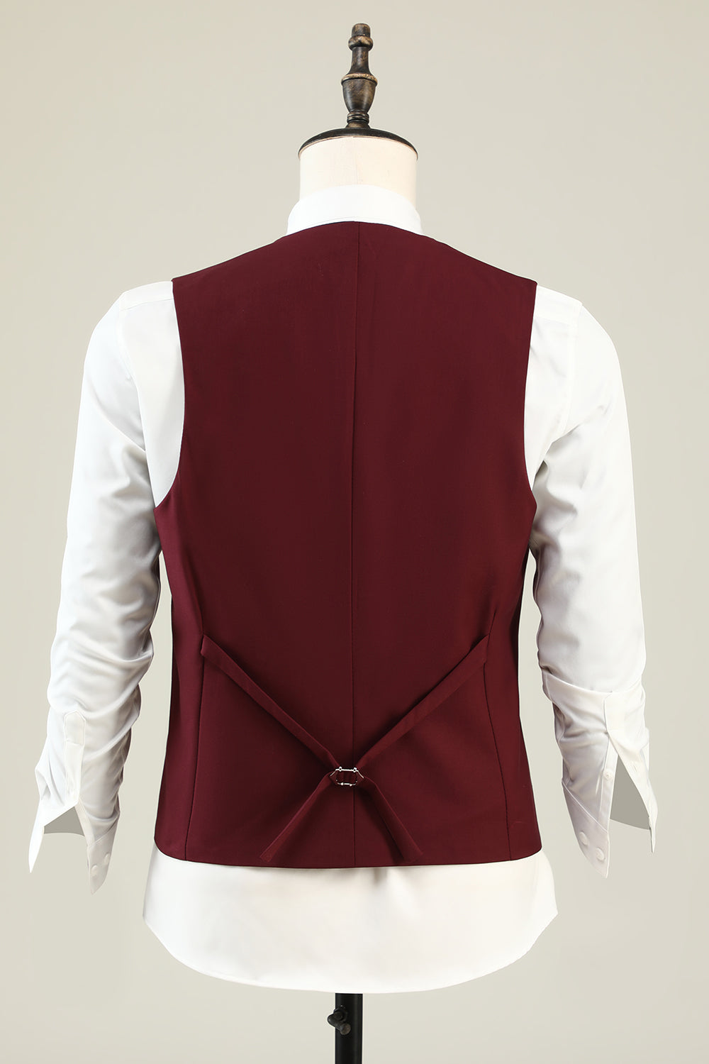 Burgundy Peak Lapel 3 Piece Men's Formal Suits