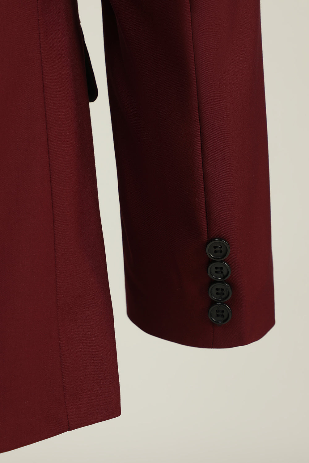 Burgundy Peak Lapel 3 Piece Men's Formal Suits