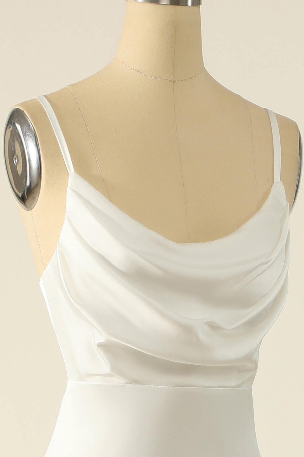 Ivory Satin Simple Bridal Dress