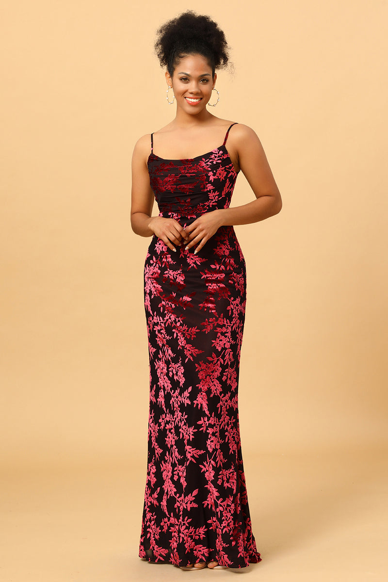 Printed store evening gowns