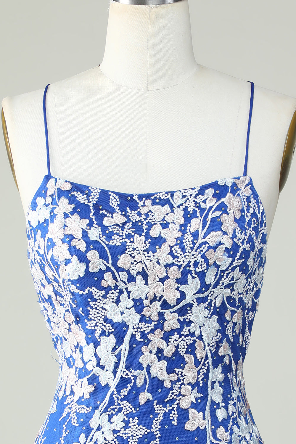 Dark Green Spaghetti Straps Bodycon Short Formal Dress With Appliques