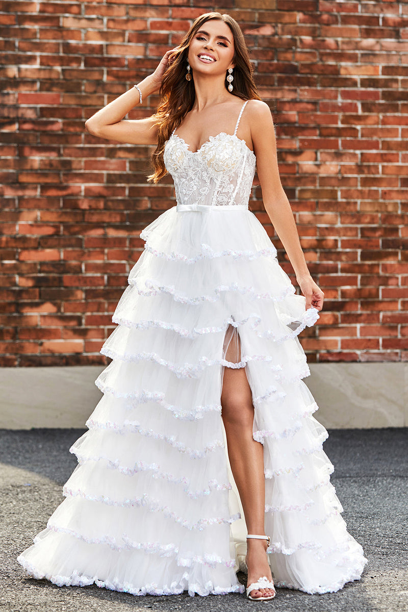 Corset ruffle sale dress