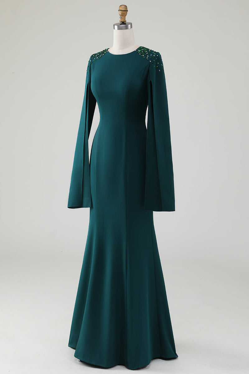 Green and black on sale gown