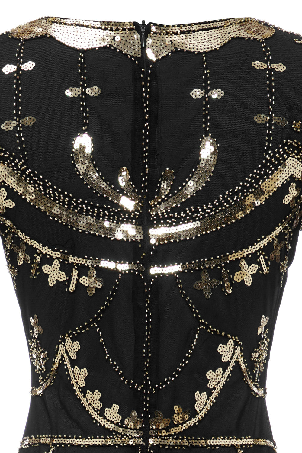 Sequins Black Long 1920s Dress