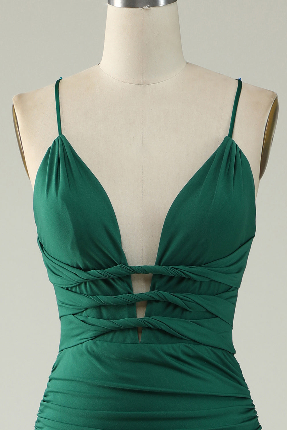 Mermaid Spaghetti Straps Royal Blue Plus Size Formal Dress with Criss Cross Back