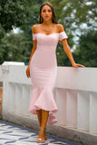 Pink Mermaid High Low Dress