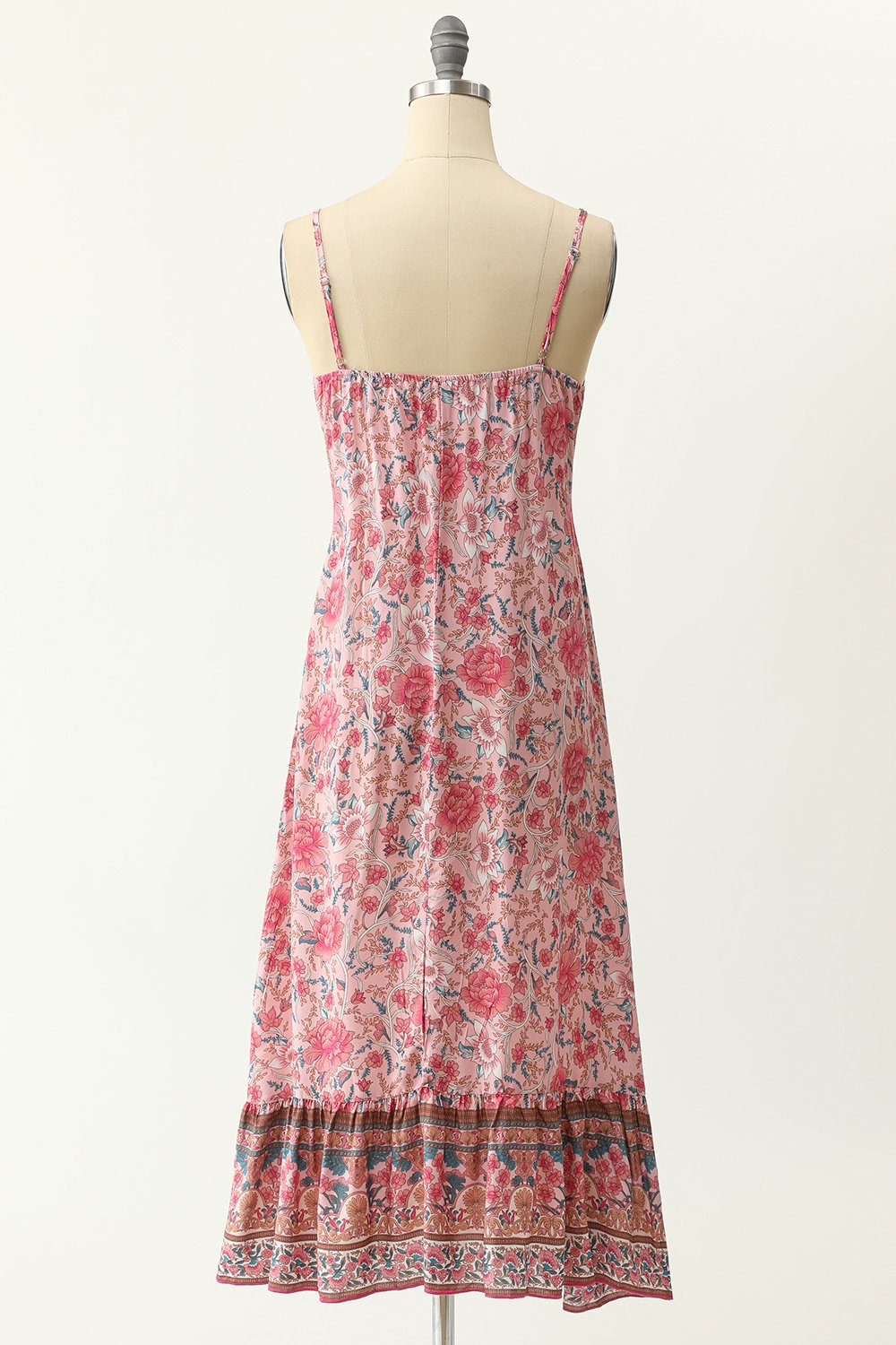 Spaghetti Straps Blue Bohemia Style Dress