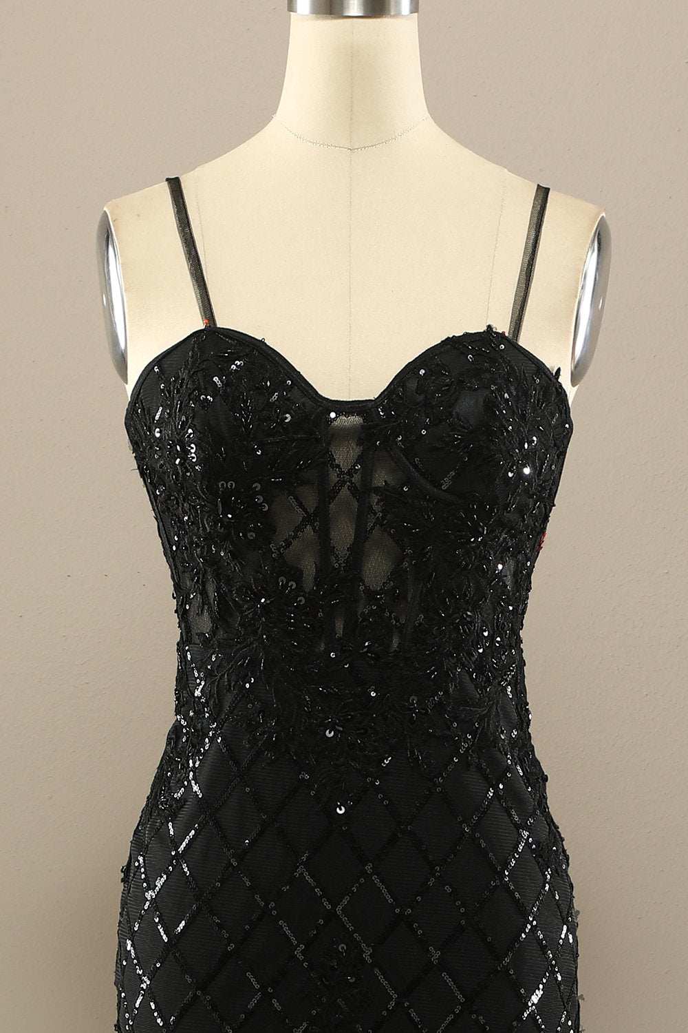 Mermaid Black Sequin Long Formal Dress