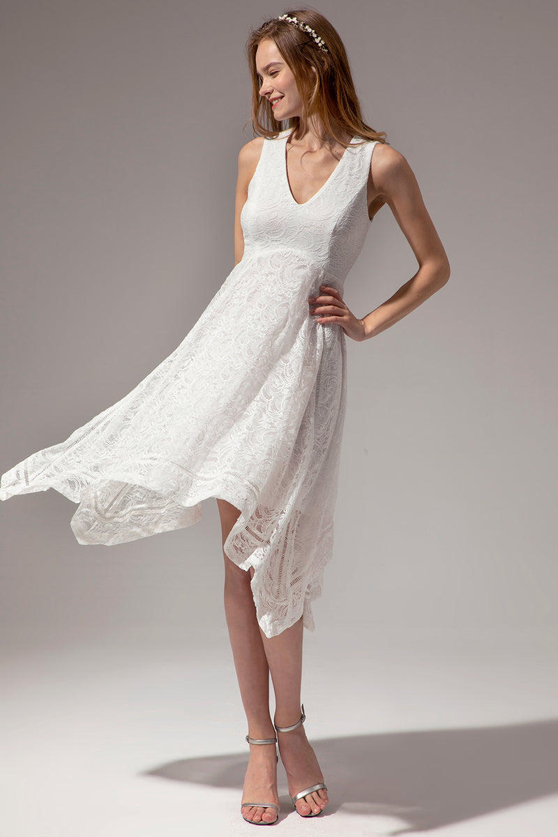 Taylor v neck lace best sale midi dress