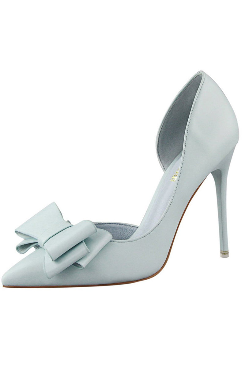 Grey discount bow heels