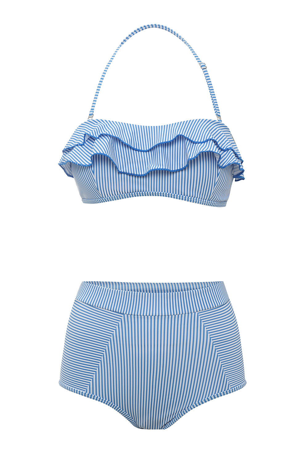 Blue Stripes Two Pieces Bikini