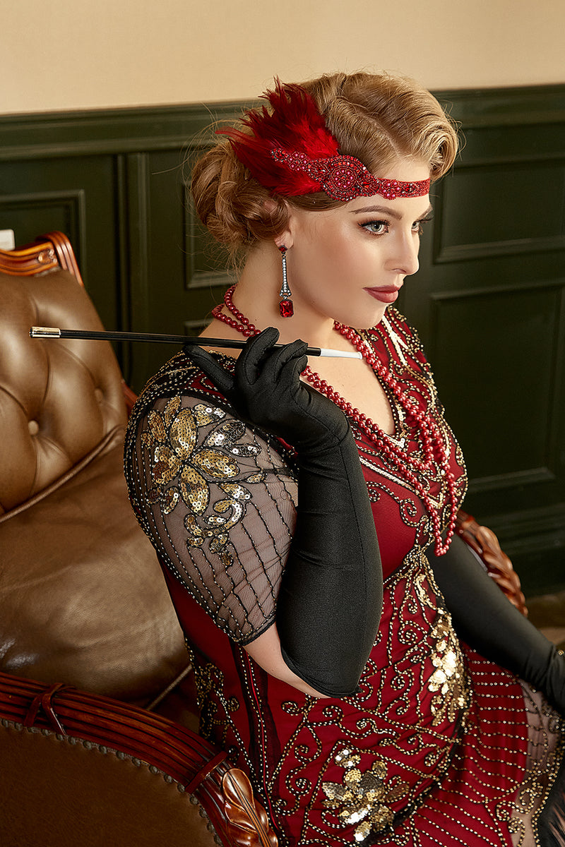 Ooze T Hele tiden Zapaka Women 1920s Costume Red Accessories Set 1920s Flapper Gatsby  Accessories Set – ZAPAKA AU