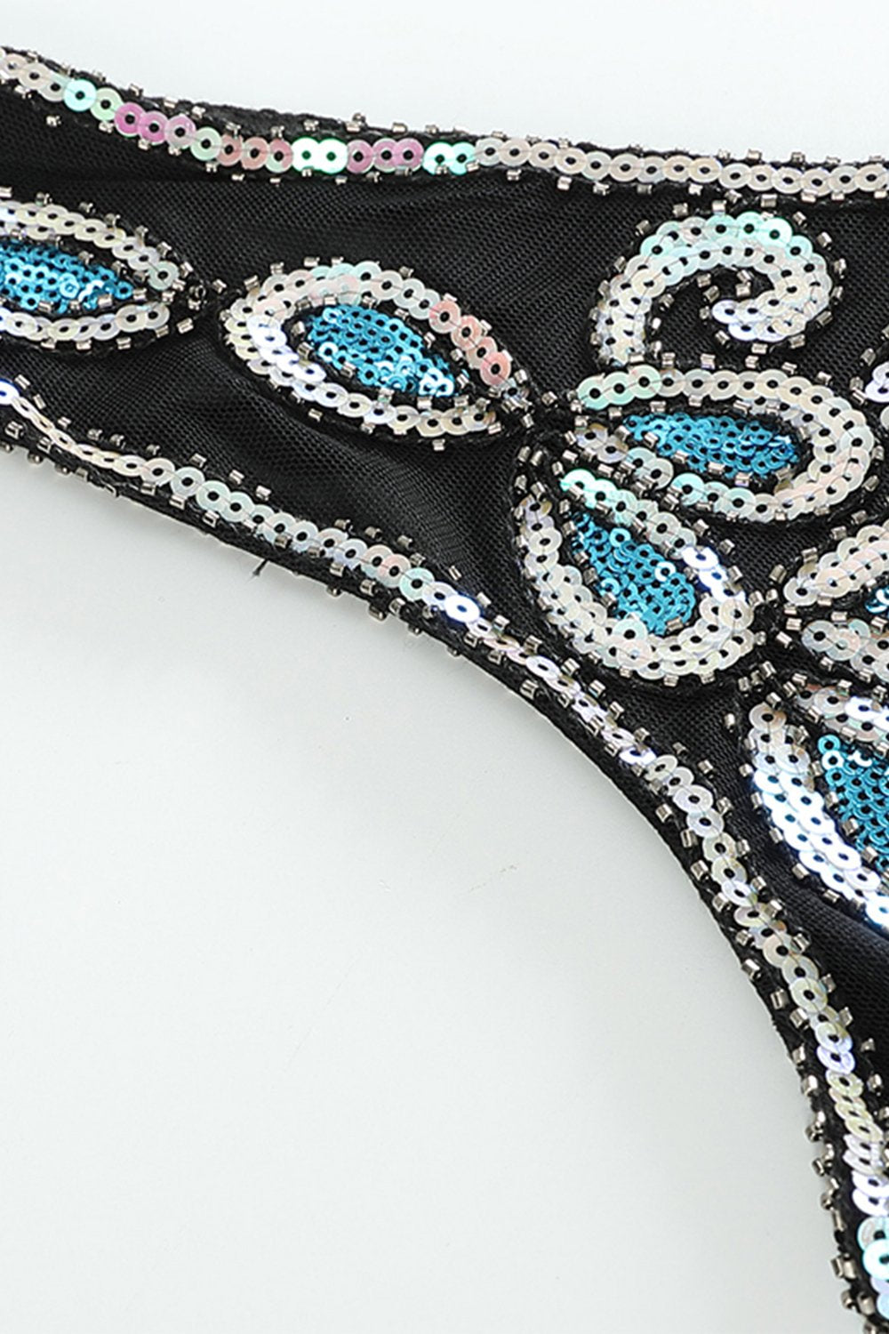 Asymmetrical V Neck 1920s Flapper Dress