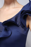 One Shoulder Simple Formal Dress
