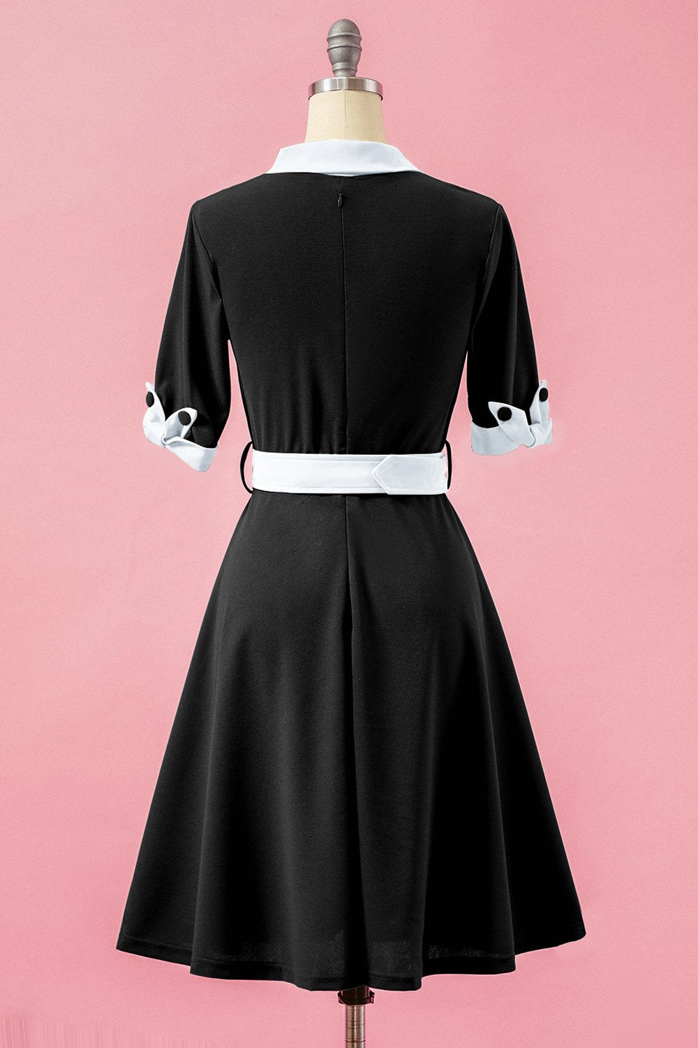 Green V Neck Swing Party Dress