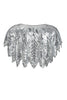 Load image into Gallery viewer, Silver Sequin Glitter 1920s Cape