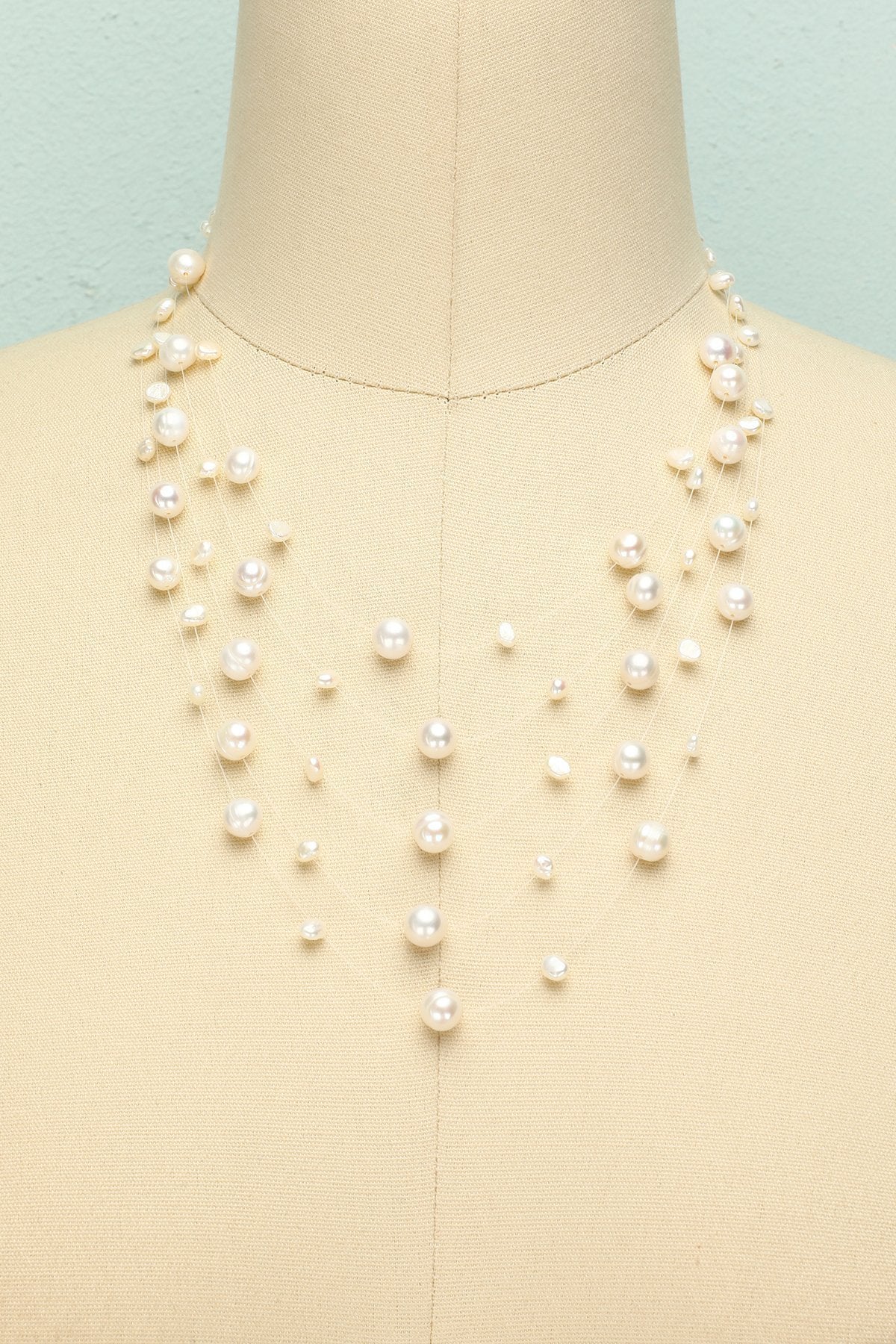 Layered Pearl Necklace - ZAPAKA
