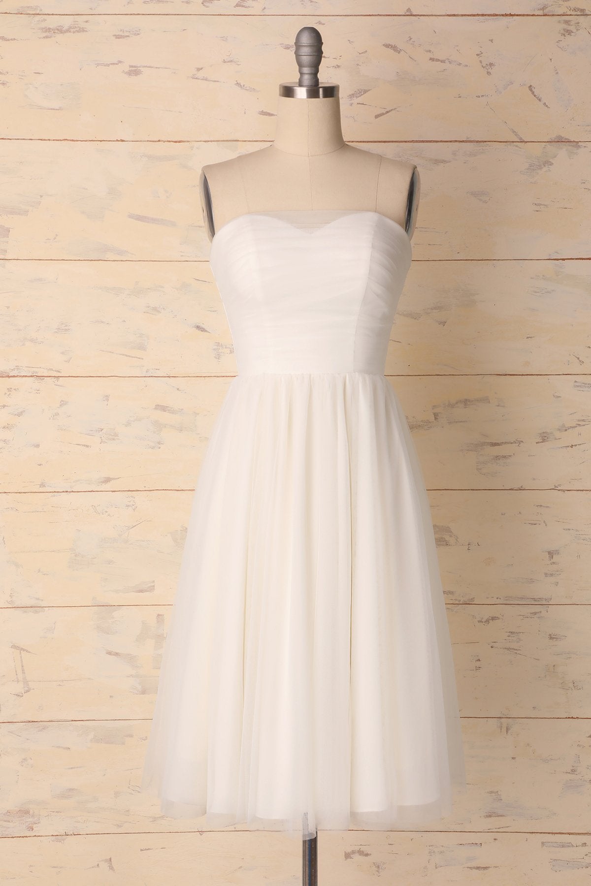 White Sweetheart Dress - ZAPAKA