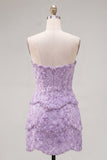 Sweetheart Pink Bodycon Short Formal Dress with Beading