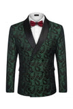 2 Piece Shawl Lapel Black Double Breasted Men's Wedding Suits