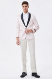 Light Pink Shawl Lapel Men's Blazer