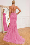 Light Purple Mermaid Long Formal Dress with Appliques