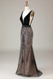 Sparkly Black Mermaid Beaded Long Formal Dress