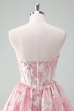 Blue A Line Sweetheart Short Corset Homecoming Dress