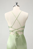 Sparkly Green Spaghetti Straps Beaded Corset Cocktail Dress with Appliques